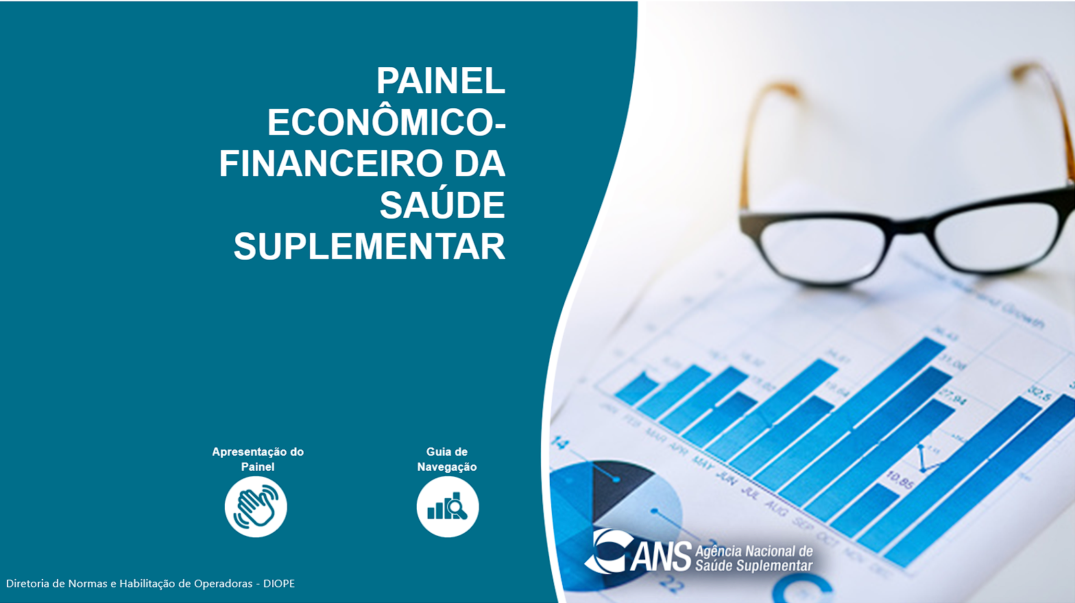 Capa do painel econômico-financeiro original da saúde suplementar da ANS